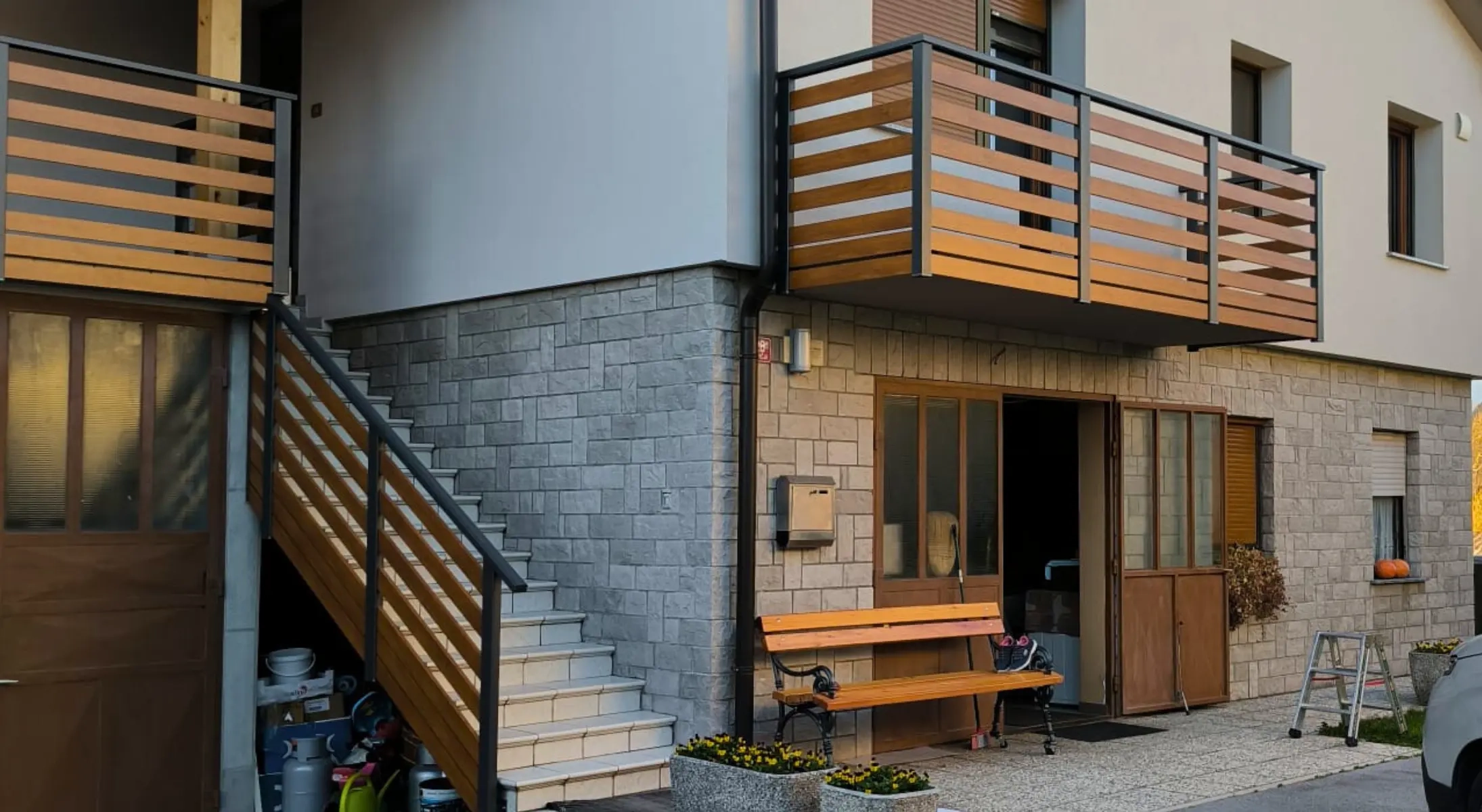 Alu Ograja Imitacija Lesa